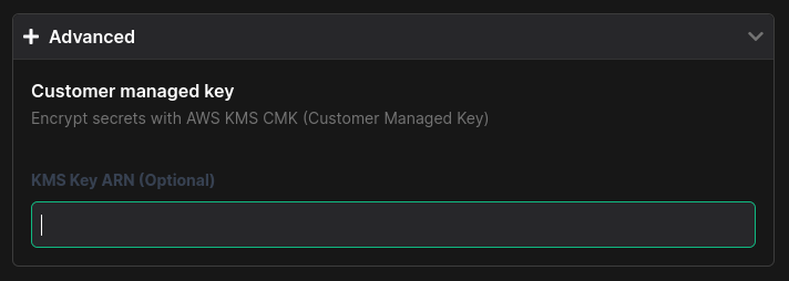 Set up KMS CMK